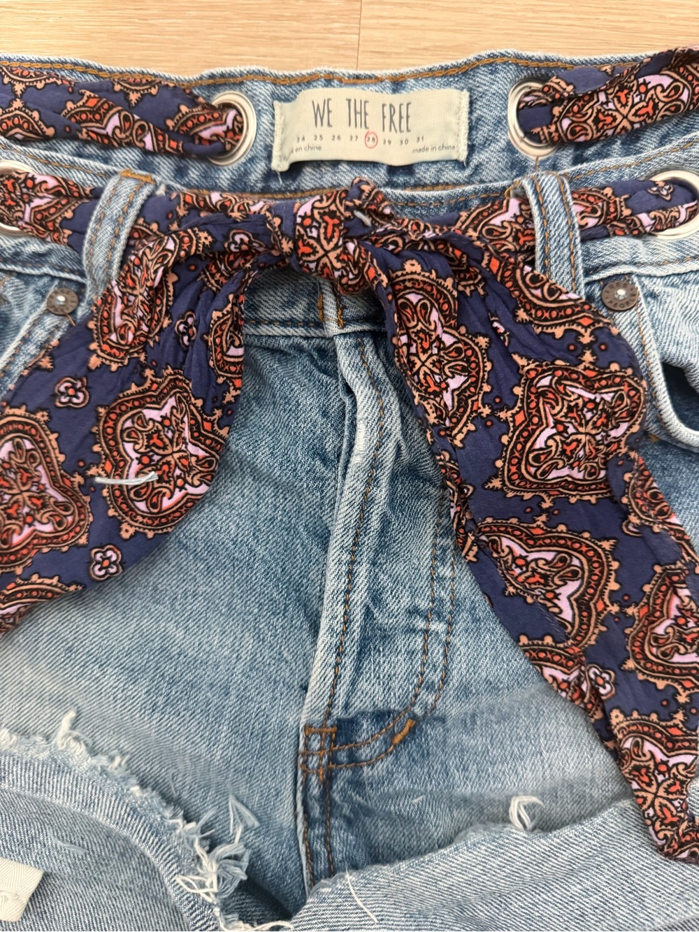 Free People Day Flower Denim Shorts - Picture 4 of 4